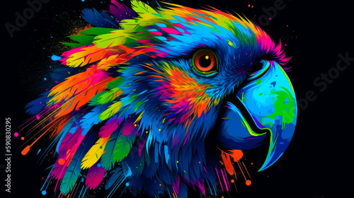 Generative AI Fullcolor Parrot