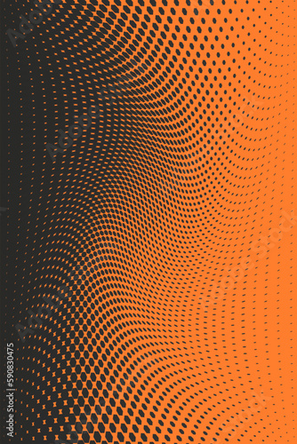 Halftone geometric hexagon. Texture abstract geometric technology background. Minimal style tech wallpaper.