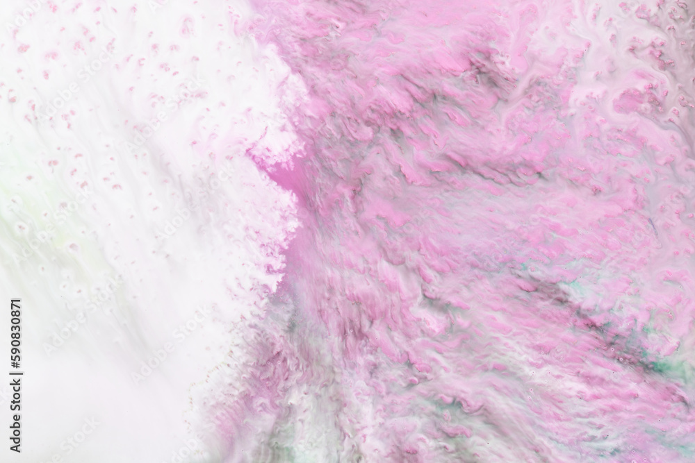 Obraz premium Light mix of colors background. Abstract print, watercolor stains, flows of alcohol ink