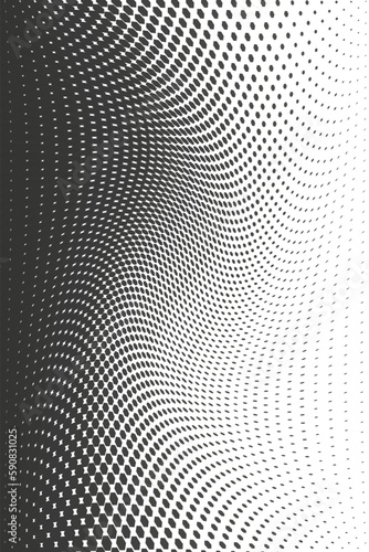 Halftone geometric hexagon. Texture abstract geometric technology background. Minimal style tech wallpaper.