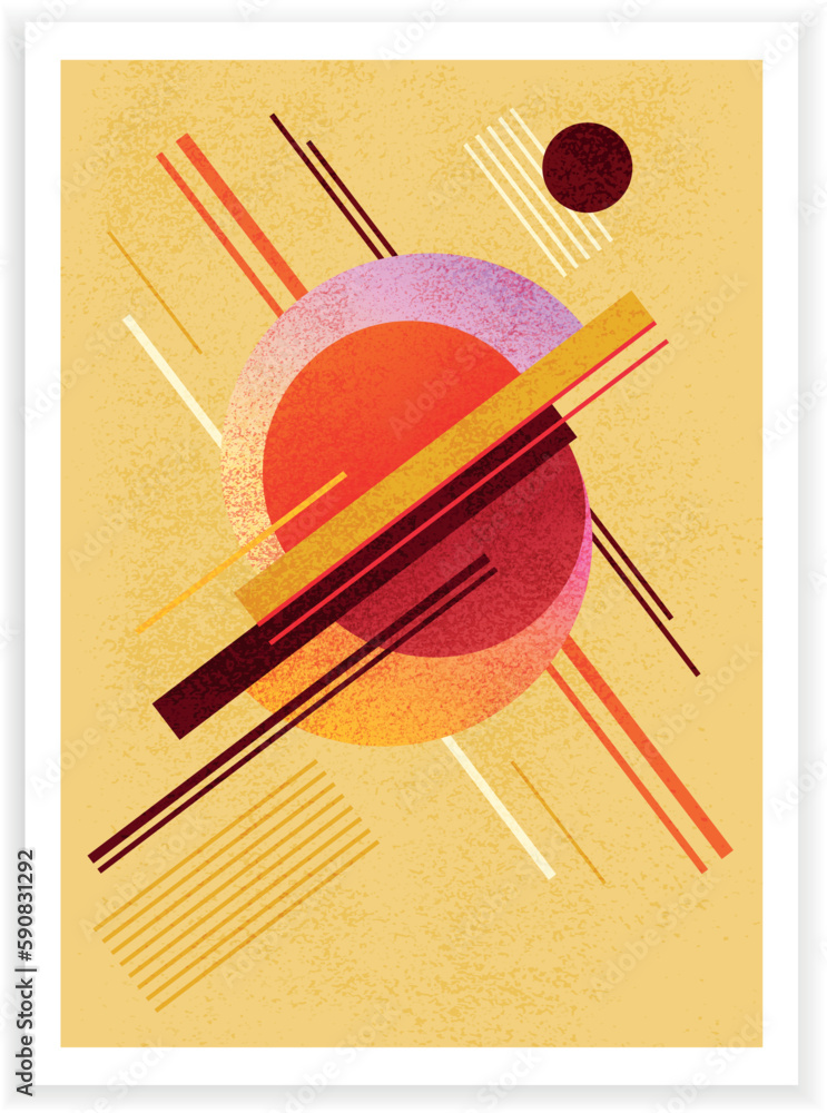 Geometric abstract illustration for wall decoration, postcard or cover brochure design, inspired by the Suprematism art. Vector EPS10. Geometric abstract illustration for wall decoration, postcard or cover brochure design, inspired by the Suprematism art. Vector EPS10.