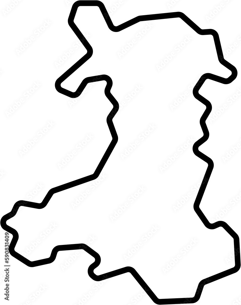 doodle freehand drawing of wales map. doodle freehand drawing of wales map.