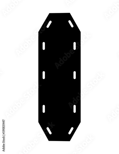 Illustration of a patient transfer board.