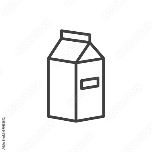 Milk product package flat sign design. Milk package vector icon. Milk symbol pictogram. UX UI icon 