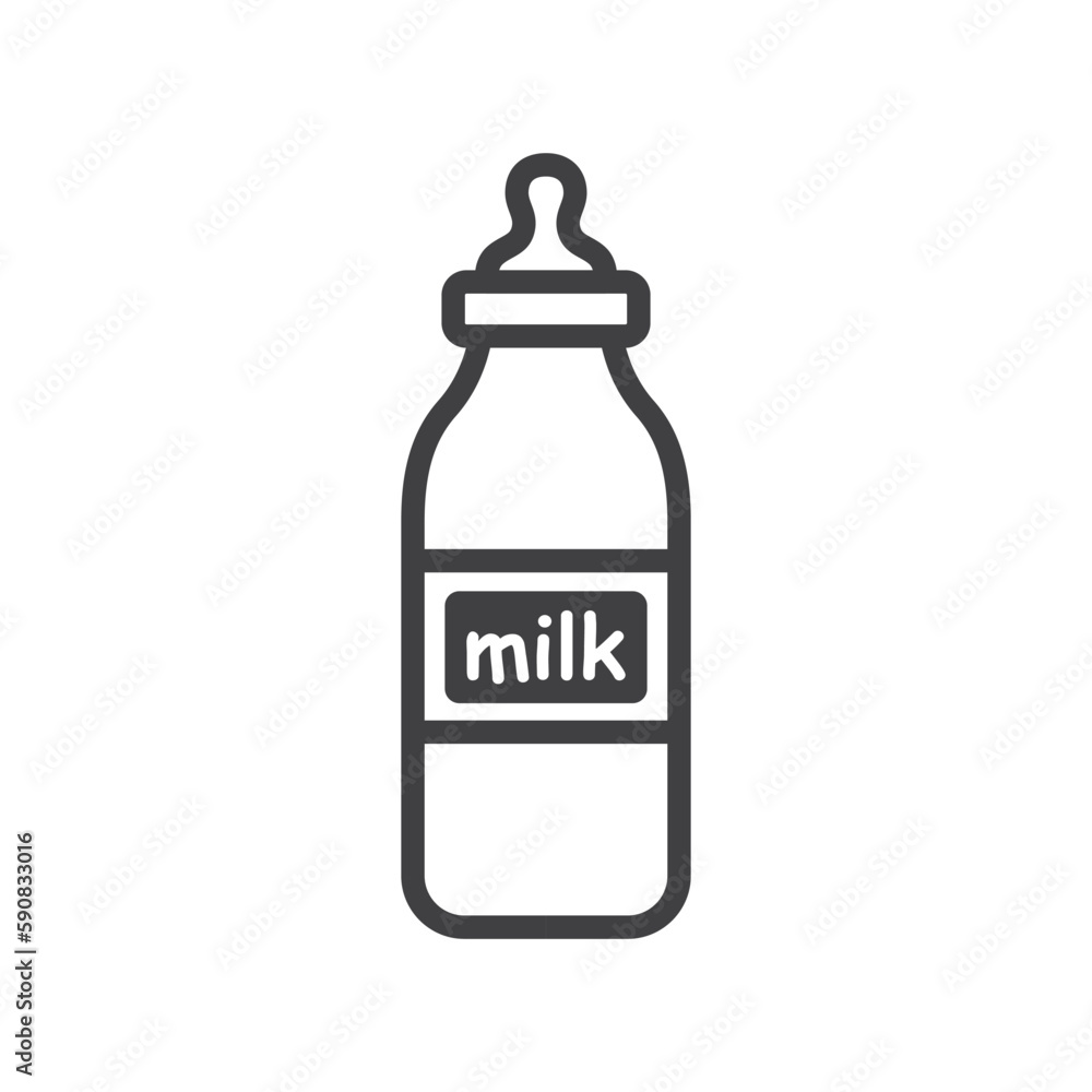 Milk bottle vector icon. Natural milk flat sign design. Milk symbol pictogram. UX UI icon Milk bottle vector icon. Natural milk flat sign design. Milk symbol pictogram. UX UI icon