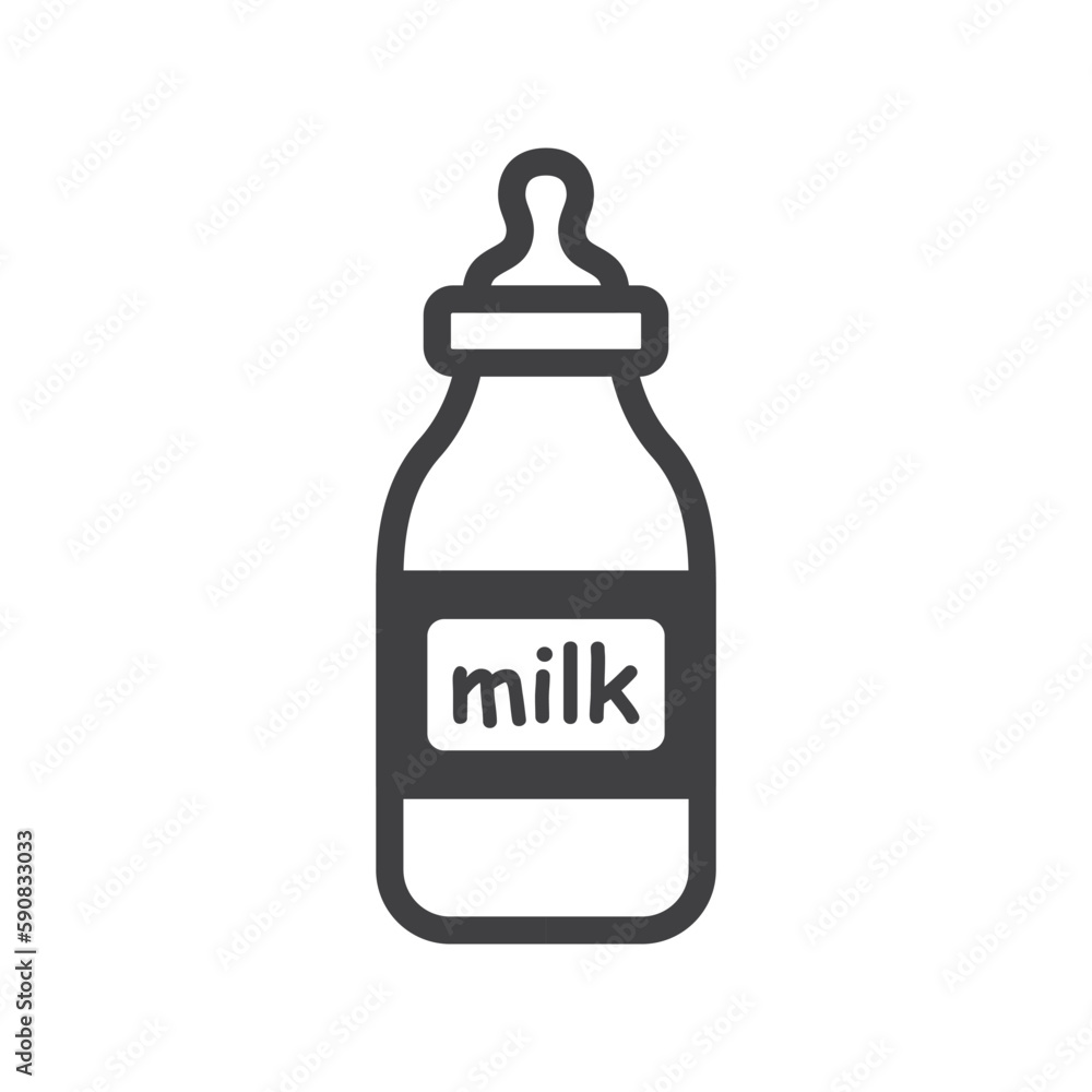 Milk bottle vector icon. Natural milk flat sign design. Milk symbol pictogram. UX UI icon Milk bottle vector icon. Natural milk flat sign design. Milk symbol pictogram. UX UI icon