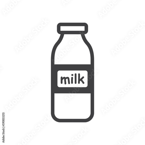 Milk bottle vector icon. Natural milk flat sign design. Milk symbol pictogram. UX UI icon  
