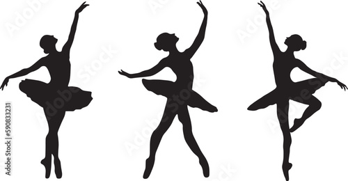 silhouette of a dancing ballerina