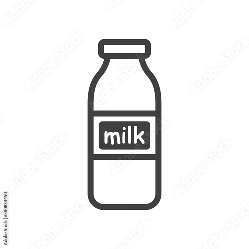 Milk bottle vector icon. Natural milk flat sign design. Milk symbol pictogram. UX UI icon  