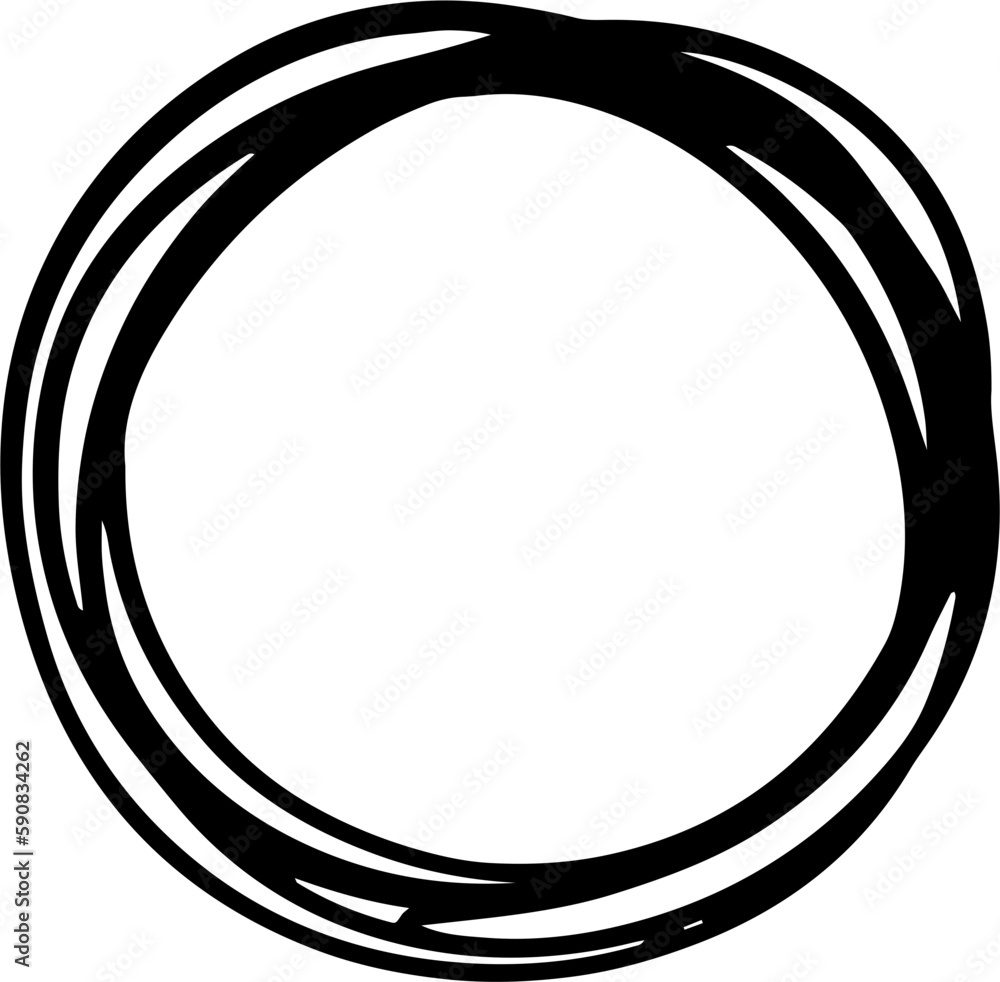 Hand Drawn Circle Line Vector Hand Drawn Circle Line Vector