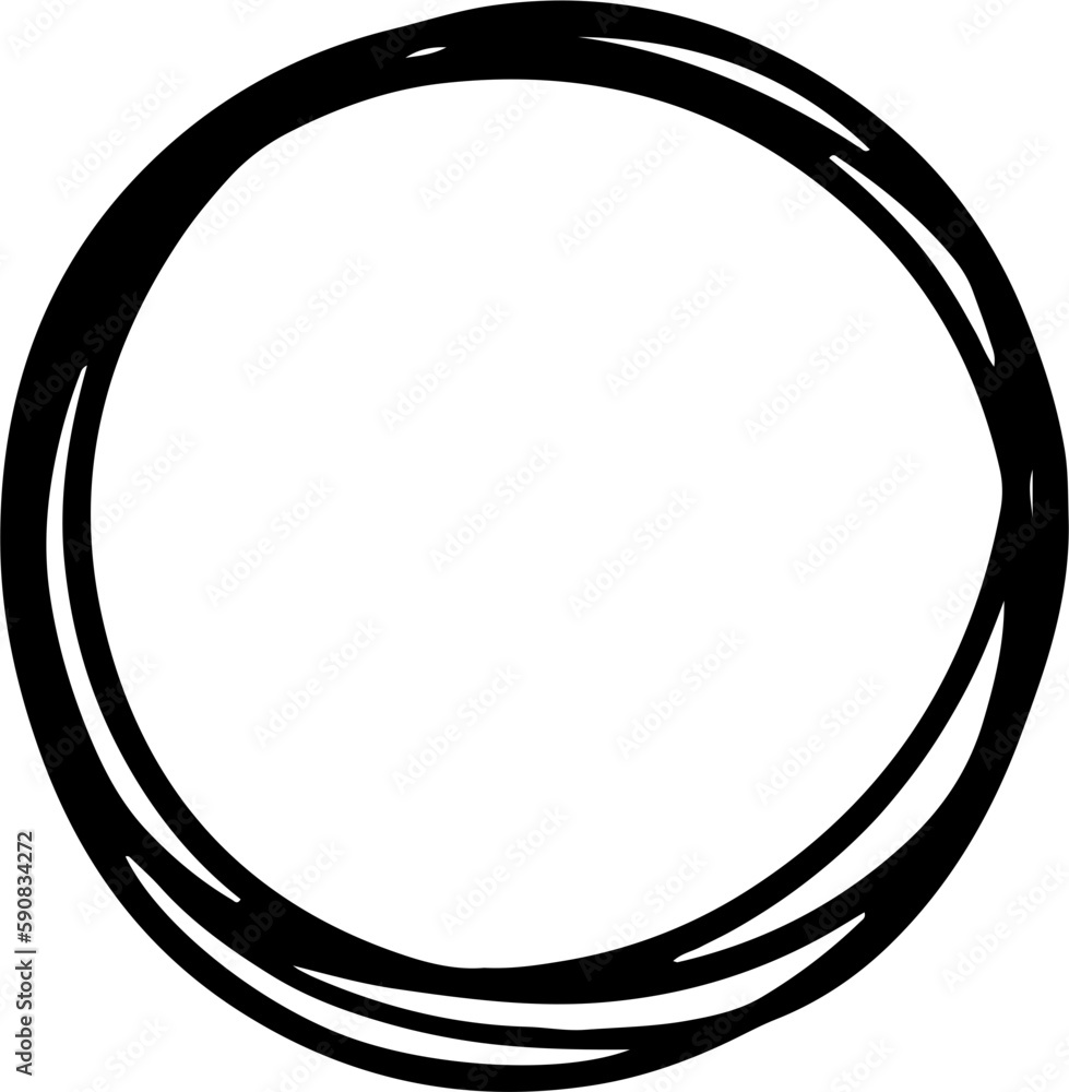 Hand Drawn Circle Line Vector Hand Drawn Circle Line Vector