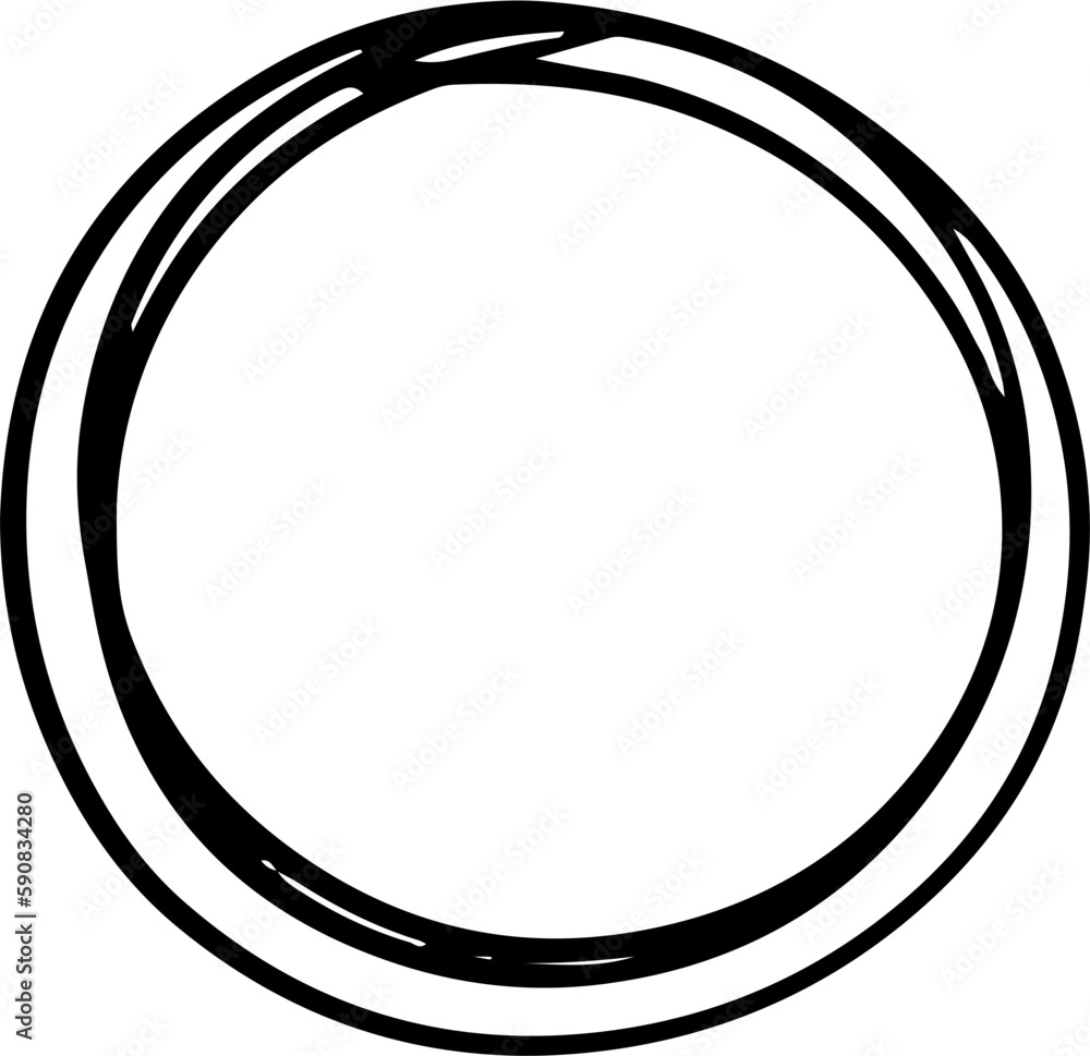 Hand Drawn Circle Line Vector Hand Drawn Circle Line Vector