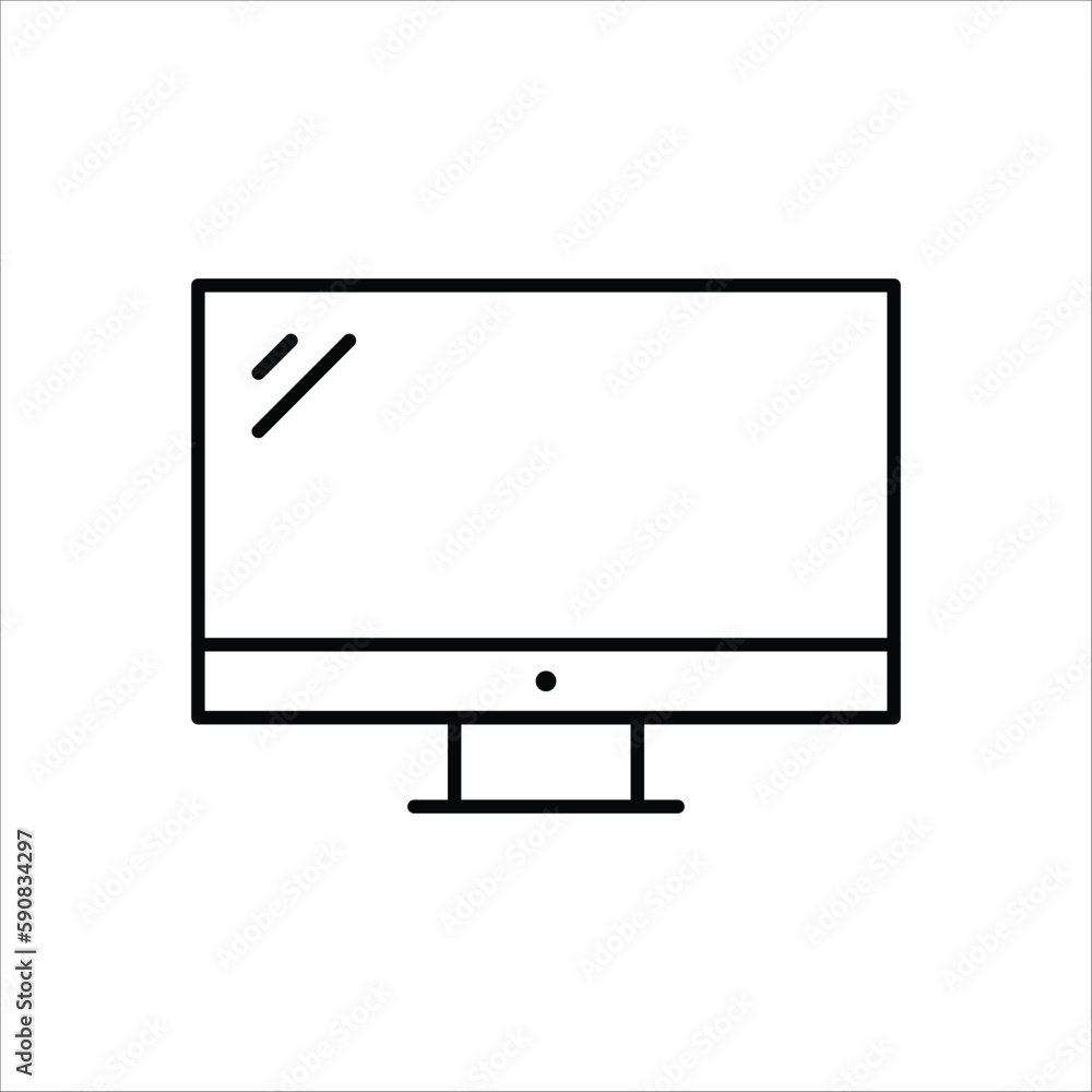 Monitor vector icon. Screen flat sign design. TV pictogram symbol. Television vector icon. UX UI icon Monitor vector icon. Screen flat sign design. TV pictogram symbol. Television vector icon. UX UI icon