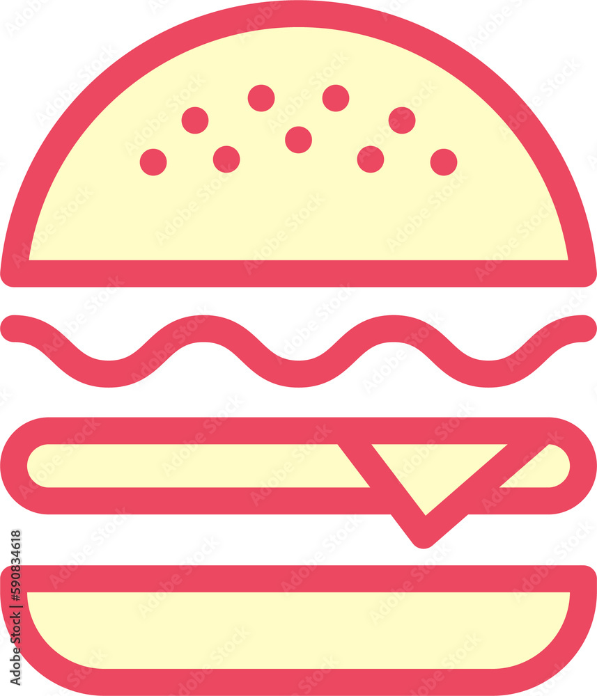 Burger Line Icon Hamburger Logo Fast Food Outline Emblem Identity Burger line icon hamburger logo fast food outline emblem identity