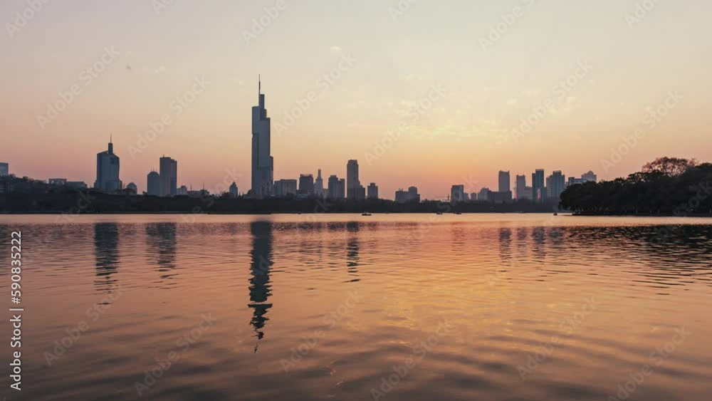 Urban buildings of Nanjing timelapse Urban buildings of Nanjing timelapse