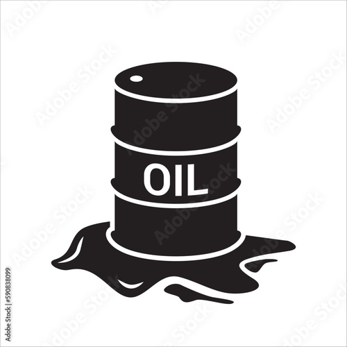 Oil barrel vector icon. Crude oil flat sign design. Oil can symbol pictogram. UX UI icon