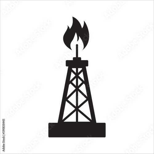 Pump jack icon. Oil rocking chair vector icon. Oil pump flat sign design. Petroleum rocking chair symbol pictogram. UX UI icon