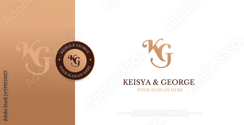 Initial KG Logo Design Vector 