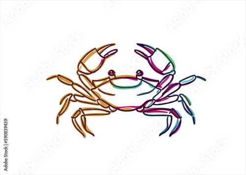 crab animal hand drawn.
icon Vector illustration for clothes, posters, logos, etc.