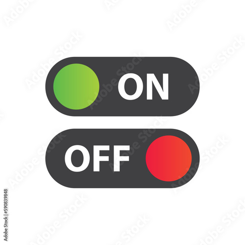 On off vector icon. Switch button sign. On/Off switch symbol pictogram UX UI icon