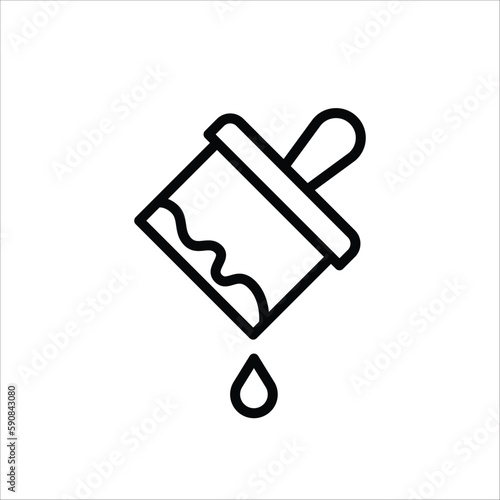 Paint brush icon. Paint brush flat sign design. Brush vector symbol pictogram. UX UI icon