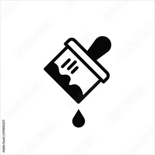 Paint brush icon. Paint brush flat sign design. Brush vector symbol pictogram. UX UI icon