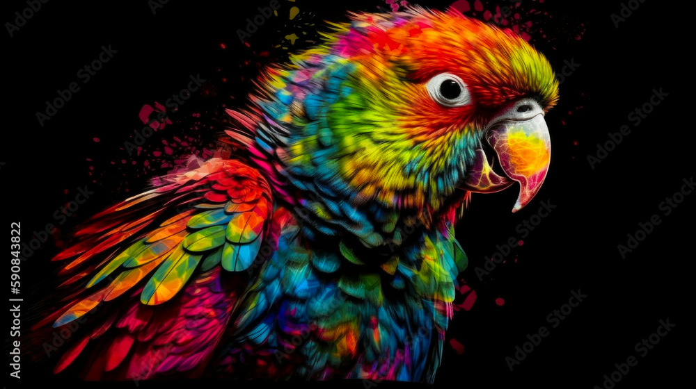 Generative AI Fullcolor Parrot