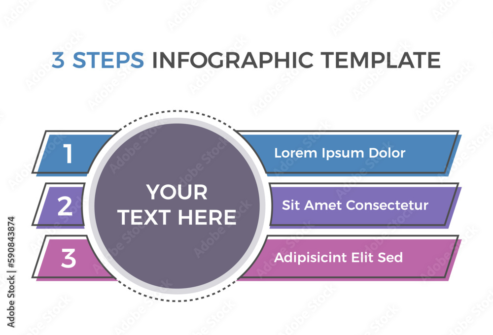 Infographic template with 3 steps or options, vector eps10 illustration