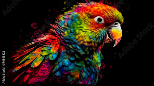 Generative AI Fullcolor Parrot © Marcin