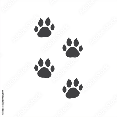 Paw vector icon. Animal paw icon. Dog and cat paw sign. Paw print symbol. Pet concept pictogram. UX UI icon