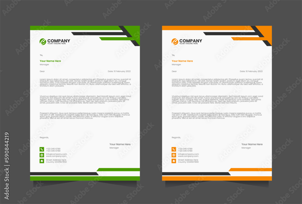 Modern Letterhead vector template