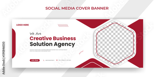 Creative business Corporate Digital marketing agency webinar social media post facebook cover web banner template