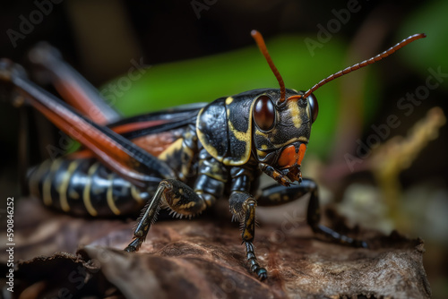 Southeastern lubber grasshopper insect - Generative AI © mr_marcom