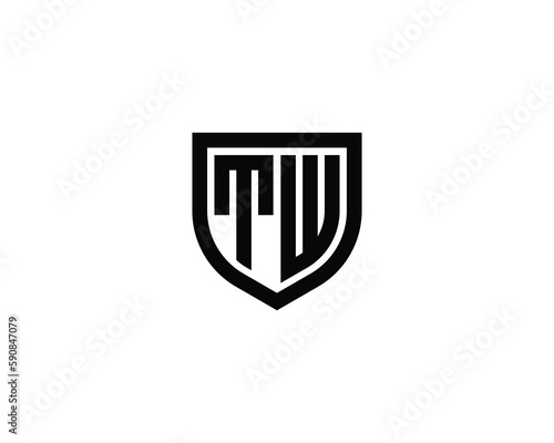 TW logo design vector template