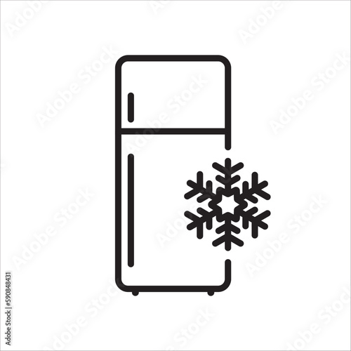 Refrigerator vector icon. Frig flat sign design. Freezer symbol pictogram. Frig icon. Refrigerator sign. UX UI icon