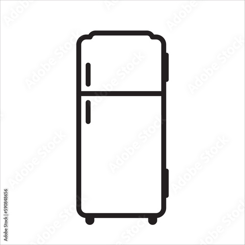 Refrigerator vector icon. Frig flat sign design. Freezer symbol pictogram. Frig icon. Refrigerator sign. UX UI icon