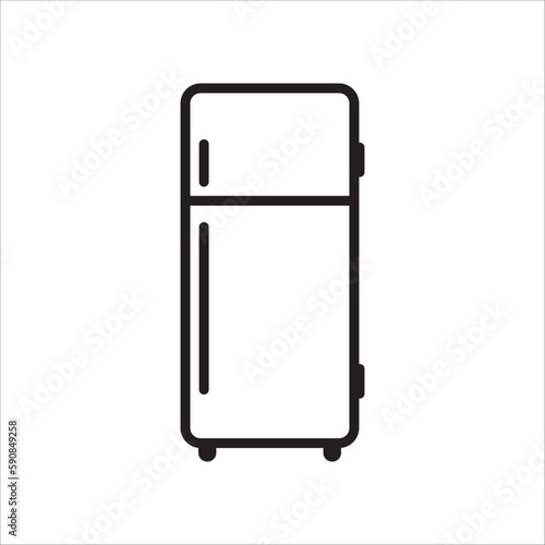 Refrigerator vector icon. Frig flat sign design. Freezer symbol pictogram. Frig icon. Refrigerator sign. UX UI icon