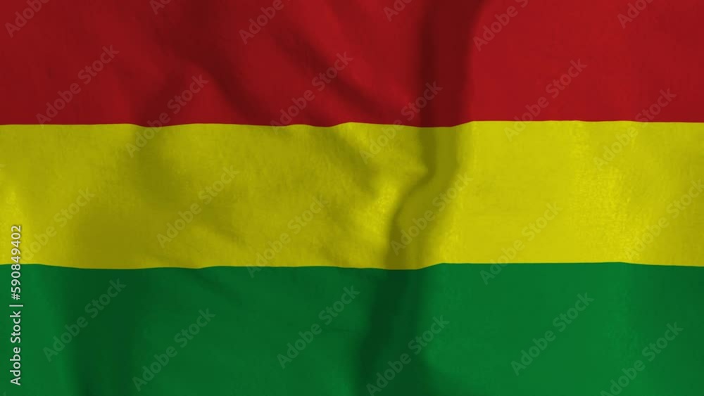 Bolivia Flag. Seamless loop animation of the Bolivia Flag. 4K. 3d animation National Flag. Bolivia Flag. Seamless loop animation of the Bolivia Flag. 4K. 3d animation National Flag.