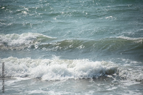 wave breaking on the beach