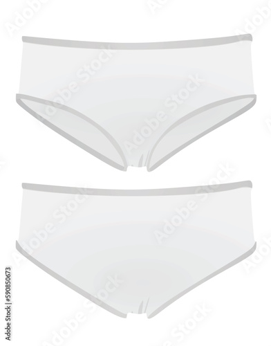 Men white swim suit. vector illustration 