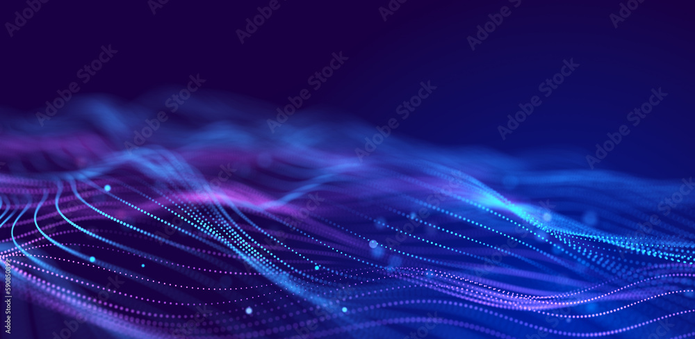 © Olena - Abstract wave of sound particles. Equalizer for music. Signal transmission. 3d rendering. © Olena - Abstract wave of sound particles. Equalizer for music. Signal transmission. 3d rendering.