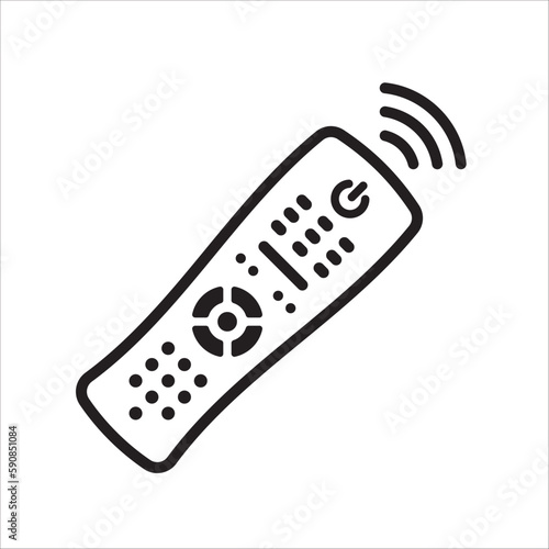 Remote controller vector icon. Remote control flat sign design. TV Television remote controller symbol pictogram. UX UI icon