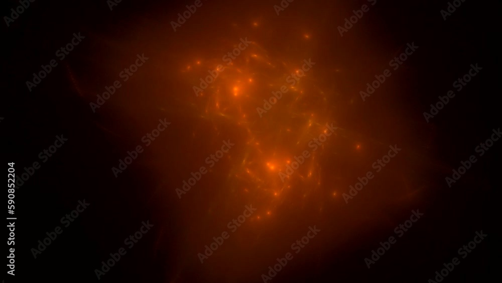 Red swirling pattern of crooked waves on a black background. Abstract fractal video Red swirling pattern of crooked waves on a black background. Abstract fractal video