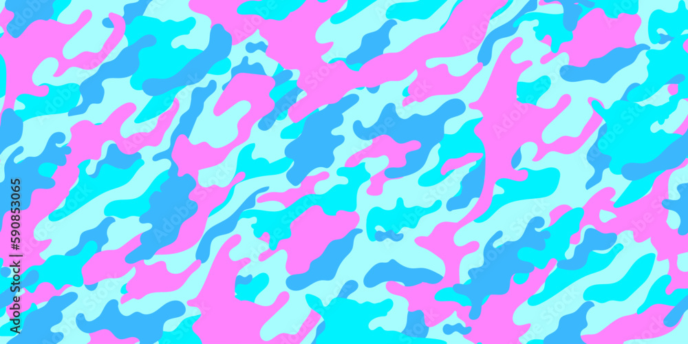vector camouflage pattern for clothing design. Pink camouflage military pattern