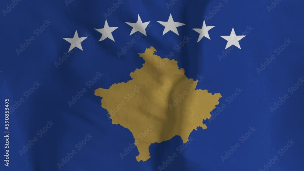 Kosovo Flag Seamless Loop Animation Of The Kosovo Flag 4k 3d