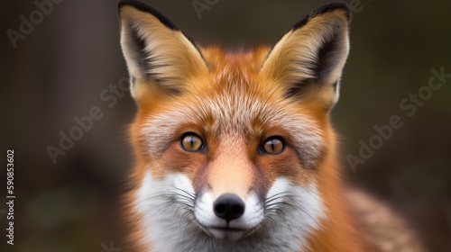 Majestic Red Fox Portrait © Emojibb.Family