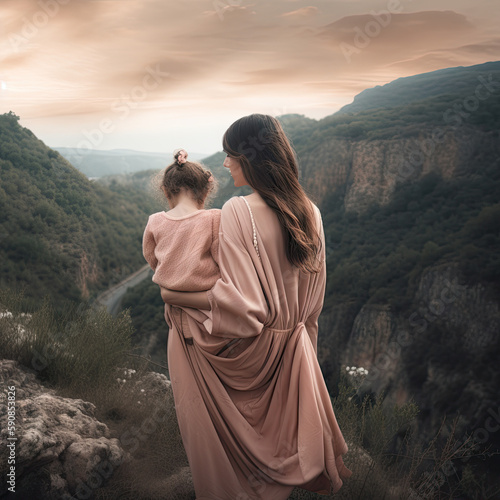 mother and her daughter- AI Generative