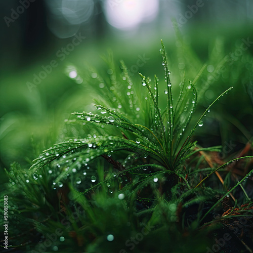 dew on the grass - AI Generative