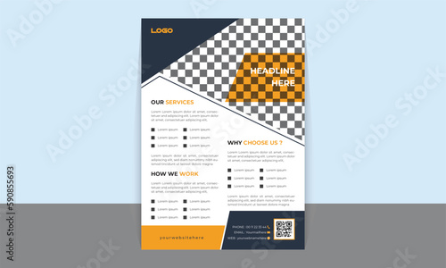 Flyer design, photography flyer, dl flyer, business flyer, corporate flyer New corporate flayer design. A4 size design vector illustrator flayer layout. Business Flyer Layout with Gradients CMYK.