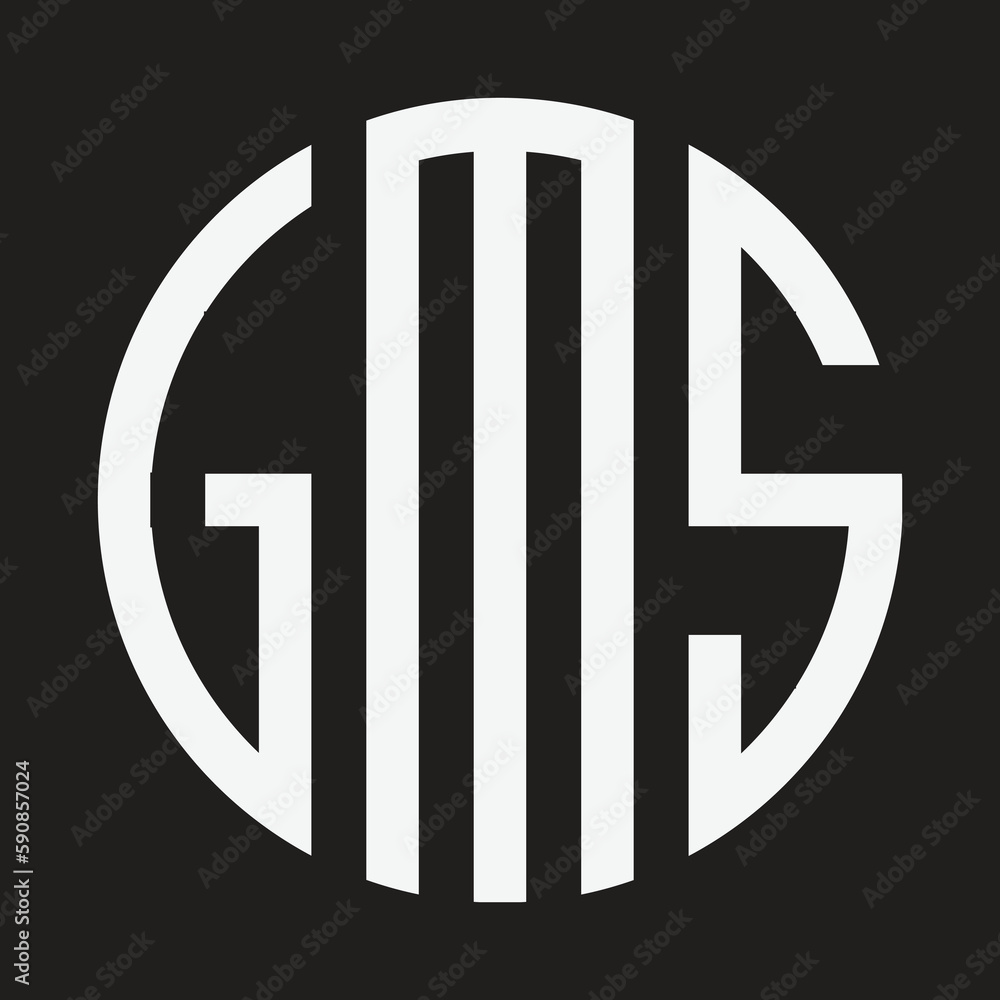 Creative monogram letter GMS or GMS logo Creative monogram letter GMS or GMS logo